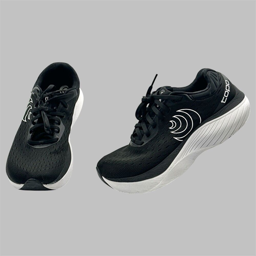Topo Athletic Atmos 2 Shoes Womens Size 8.5 Black Running Comfort Walking Gym